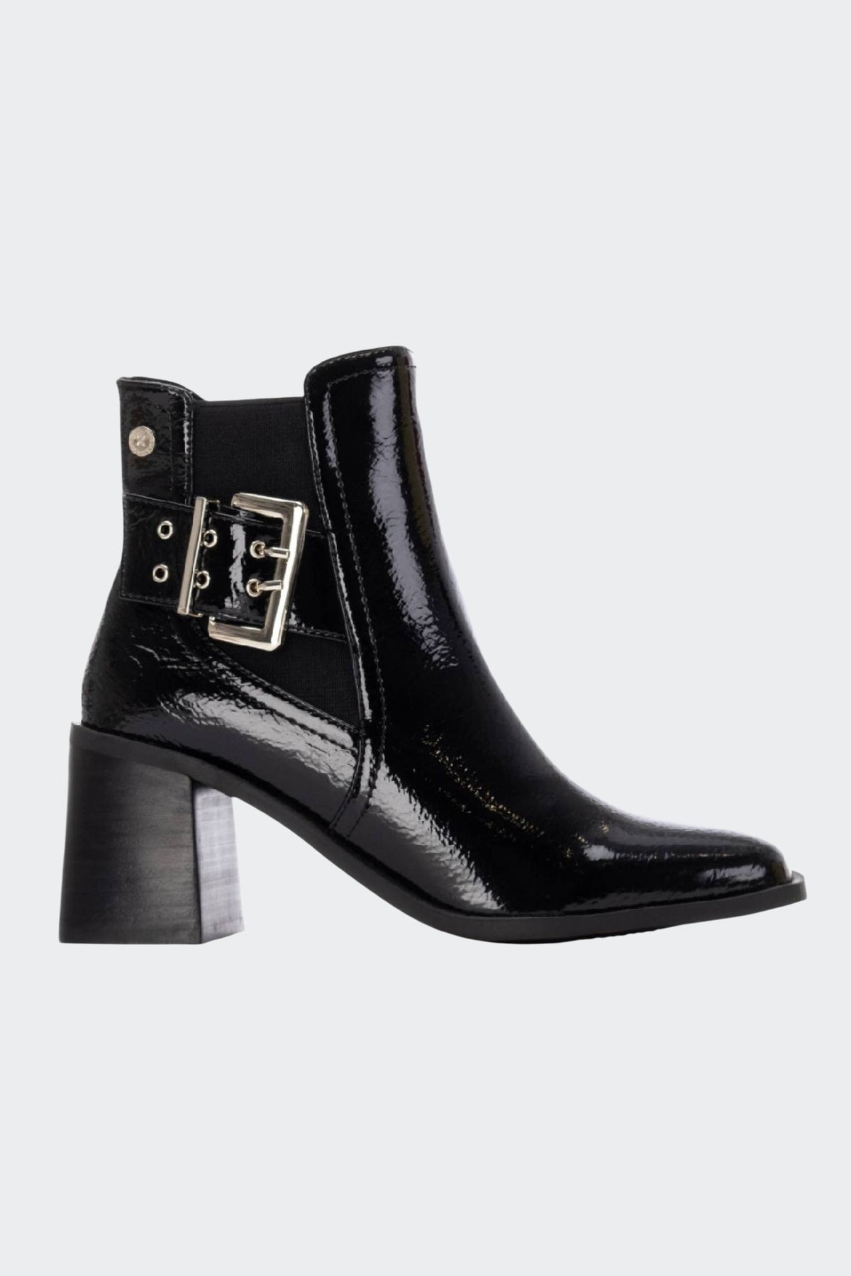 Patent leather ankle boot